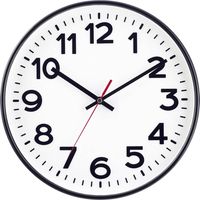 Horloge murale EUROTIME 53820-05 radiopiloté(e) 30 cm noir