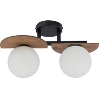 Sigma Deckenlampe Glas Kugeln Spiegel Schwarz Braun Weiß