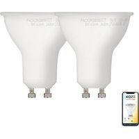 KOZii - Pack de 2 Ampoules LED connectées KOZii, multi-blancs (2700 à 6500 kelvins), GU10 Spot 5W cons. Variation de luminosité - PACK2KG50SCCT