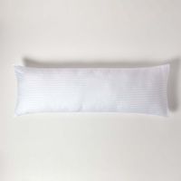 HOMESCAPES Taie Spécial oreiller de corps en Coton égyptien 330 fils Coloris Blanc en 50 x 140 cm