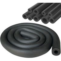 Tube D'isolation Isolation Tuyaux Chauffage Ø 16 mm Isolation de Tuyau 1.8m Tuyau D'isolation pour Chauffage et Tube Climatisation (Noir, 16mm)