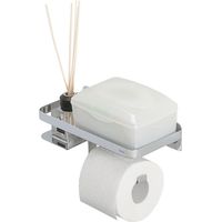 Tiger Caddy Porte-rouleau de papier toilette avec tablette Chrome
