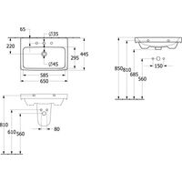 Villeroy & Boch 4A8768T2 Lavabo Architectura 650x445mm