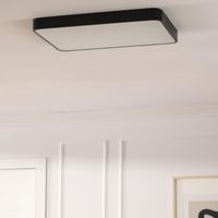 Plafoniera LED 40W Rettangolare Metallo 600x400 mm CCT Selezionabile Hidria Nero