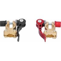 Terminales de Batterie, 2 Pinces de Connexion Rapide avec Arrêt de Sécurité en Laiton, pour 12V 6V 24V Bateau Tractor UTV