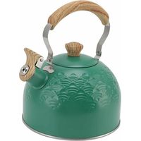 Hervidor de agua silbante de acero inoxidable de 2,5 l para cocina de inducción y gas.