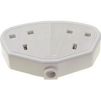 Dencon Rubber Trailing Socket 13A 2-Gang - White
