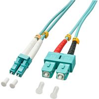 Lindy 1.0m OM3 LC - SC Duplex cavo InfiniBand e in fibra ottica 1 m Turchese