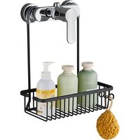 Etagere Douche a Suspendre,Noir Etagere Douche sans Percage,Etagere Salle De Bain Pour le gel Douche et le Shampooing