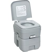 Toilettes de camping toilettes de voyage toilettes mobiles toilettes exterieures portables 20 l gris