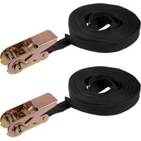 10 m x 25 mm Ratschen-Spanngurt, Frachtgurte, 250 kg Arbeitslast, 2 Stück