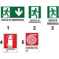 CARTELLO IN PLASTICA SEGNALATORI D'EMERGENZA Misura: 4 Estintore N°