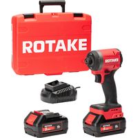 Visseuse à chocs 18V 1/4' HEX 260 Nm avec 2 Batteries 18V 5Ah, Chargeur, Coffret - ROTAKE - S1-50D