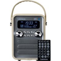 Radio LENCO DAB+, portable, Bluetooth, taupe