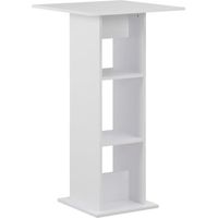 Table haute mange debout bar bistrot blanc 110 cm