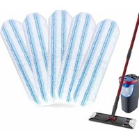 Lingettes de serpillière en microfibre, lot de 5, lavables et réutilisables, pour sols durs, compatibles Vileda H2prO / O-Cedar H2prO.