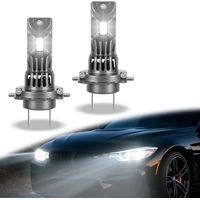 Jiubiaz Set di 2 Lampadine LED H7 Fari Auto 30W 12V 2500LM 6500K Bianco Freddo Anabbaglianti Abbaglianti Ricambio