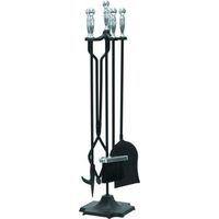 Set attrezzi per camino sfera impugnature cromo satinato - Salone