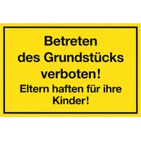 Conmetall Hinweisschild Betreten des Grundstücks verboten 25 x 15 cm