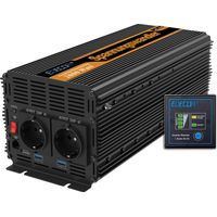 Edecoa – Convertisseur de tension 2000W 24V à 230V – Onduleur sinusoïdal modifié avec télécommande – 2 ports USB pour charge rapide