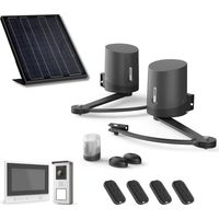 Solarbetriebener Flügeltorantrieb und kabellose Gegensprechanlage, komplett solarbetrieben