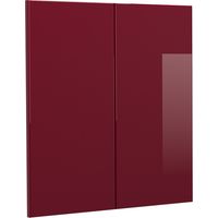 Façade de cuisine R-Line, Rouge brillant, 59.2x59cm façade de meuble pour meuble mural, Vicco