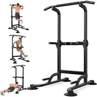 Rattantree - Station de musculation Power Tower - réglable en hauteur (170-210cm) - Capacité 200KG - Barre de traction autonome - pour entraînement de force et tractions à domicile - 82 x 75 x 170-210