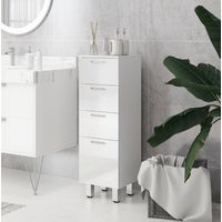 mobile contenitore 30x30x93 cm con 4 cassetti bianco OKMYHOME