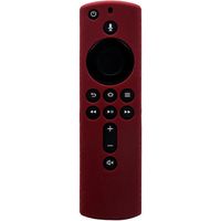 2-in-1 Silicone Protective Cover Anti-Slip Shock Absorption for Fire 4K Remote Control,Red red