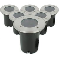 Lot de 6 spots encastrable de sol ARUM LIGHTING CANYON - INOX 304 - GU10 - IP67