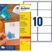 Etiquettes opaques de masquage laser 99,1 x 57 mm Avery blanche - Boîte de 250