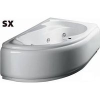 BAIGNOIRE D'HYDROMASSAGE D'ANGLE MODÈLE GRAZIA AVEC PANNEAU Dimensions : 150 x 100 cm Droite