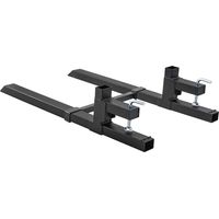 Mophorn Horquillas para palés de 2000 lb de capacidad, longitud total de 43", barra estabilizadora ajustable, horquillas resistentes con abrazadera para accesorios de tractor, minicargadora, balde de