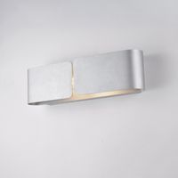 Hug - Wandleuchte mit lasergeschnittenem Diffusor aus weiß lackiertem Eisen mit antikem Silberdekor, 2 Lichter .45 - P.10 - BL316-AP2-ARG