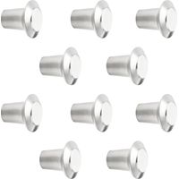 10er Pack - Möbelknopf EK04 Ø 20 mm Edelstahl gebürstet Möbelknauf von SOTECH