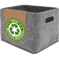 Cesta de Almacenamiento Plegable - 32x26x23 Caja Almacenaje Estanteria Fieltro