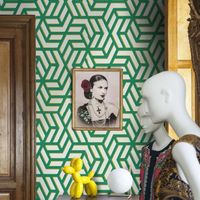Selbstklebende Tapete für moderne Wohnzimmer Geometrica Grün