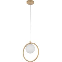 Suspension Aqua dorée anneau boule verre G9 12W Sigma