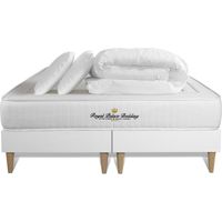 Komplettpaket Bett - Matratze 180x200 cm + 2 Boxspringbetten (Monoblock) + 2 Kopfkissen + Bettdecke - Nottingham