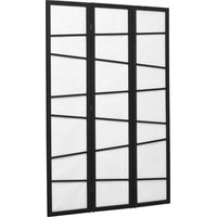 Paravento pliant 3 panneaux en bois 120x170cm Noir et Blanc