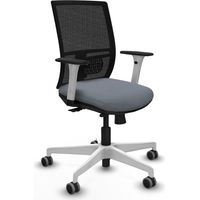 Chaise bureau piqueras y crespo Yunquera blanc roulettes parquet