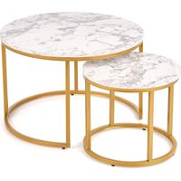 Conjunto mesa de centro Houston 993 , 40x0x0cm, Diámetro: 60, MDF, Redonda