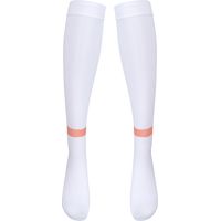 Chaussettes de compression respirantes orange, anti-fatigue, pour homme et femme, taille M, bas de contention légers.
