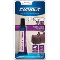 Colle spéciale tissu - CYANOLIT - Fixation flexible - Idéale pour tissus et textiles