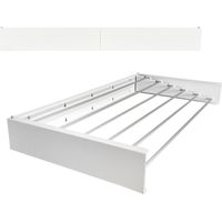 Étendoir à linge mural rétractable – 3.55 m d'espace utilisable – Supporte jusqu'à 25 kg – Pour espaces réduits – Couleur blanc – Foxydry