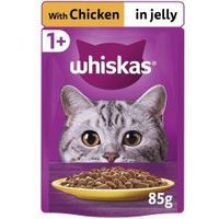 Whiskas 1+ Adult Wet Cat Food Pouches in Jelly with Chicken - 85g - 811954