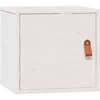 vidaXL Wall Cabinet White 31,5x30x30 cm Solid Wood Pine