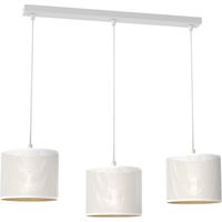 Lampada a sospensione Loft bianca oro 3xE27 Luminex