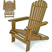 Adirondack chair foldable acacia wood indooroutdoor
