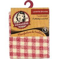 Lavette éponge en coton Rouge 32x40 cm